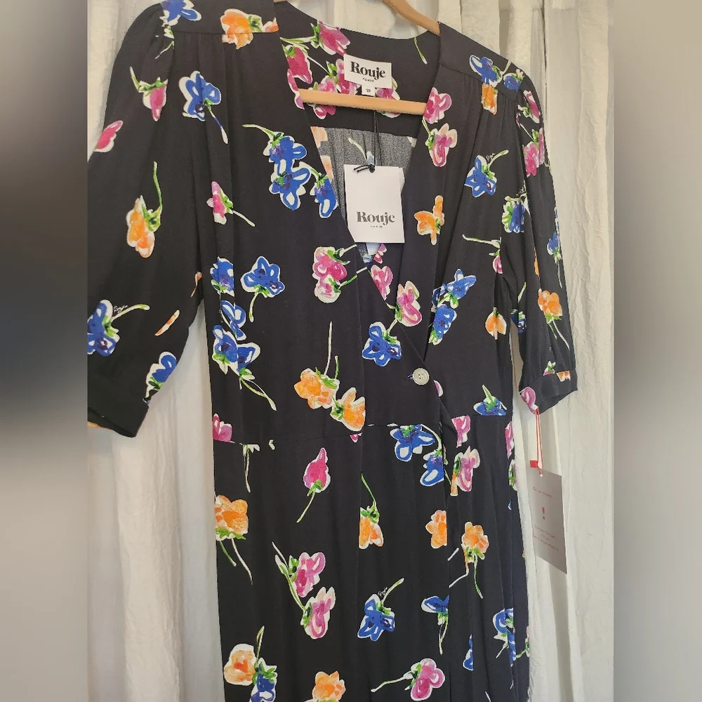 Rouje Caitlin Midi Wrap Dress FR 38 - Picture 10 of 16